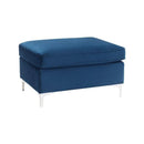Acme Furniture Jaszira 57345 Ottoman - Blue IMAGE 2
