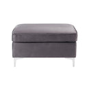 Acme Furniture Jaszira 57375 Ottoman - Grey IMAGE 1