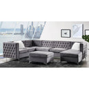 Acme Furniture Jaszira 57375 Ottoman - Grey IMAGE 3