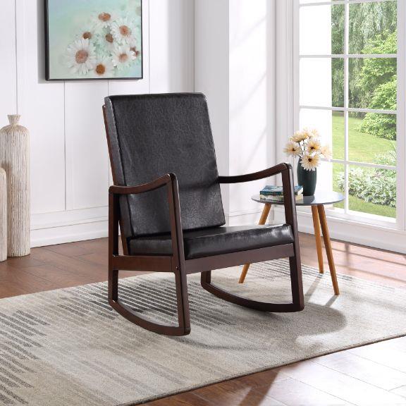 Acme Furniture Raina 59935 Rocking Chair - Dark Brown IMAGE 5