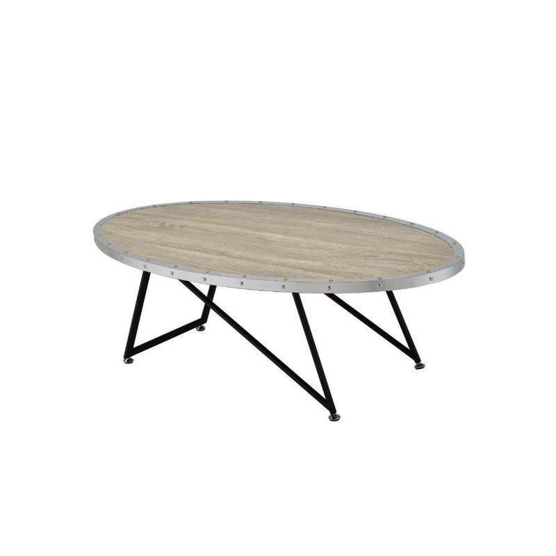 Acme Furniture Allis 81730 Coffee Table - Weathered Gray Oak IMAGE 1