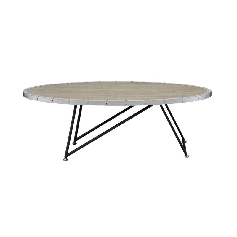 Acme Furniture Allis 81730 Coffee Table - Weathered Gray Oak IMAGE 2