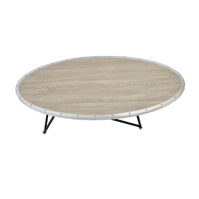 Acme Furniture Allis 81730 Coffee Table - Weathered Gray Oak IMAGE 3