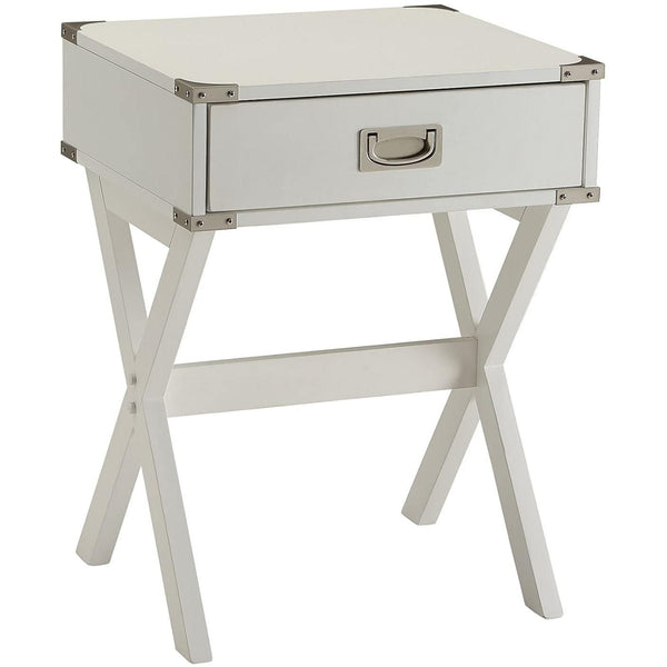 Acme Furniture Babs 82824 End Table - White IMAGE 1