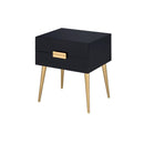 Acme Furniture Denvor 84495 End Table - Black & Gold IMAGE 1