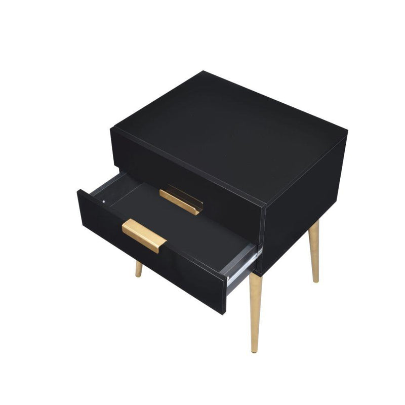 Acme Furniture Denvor 84495 End Table - Black & Gold IMAGE 3