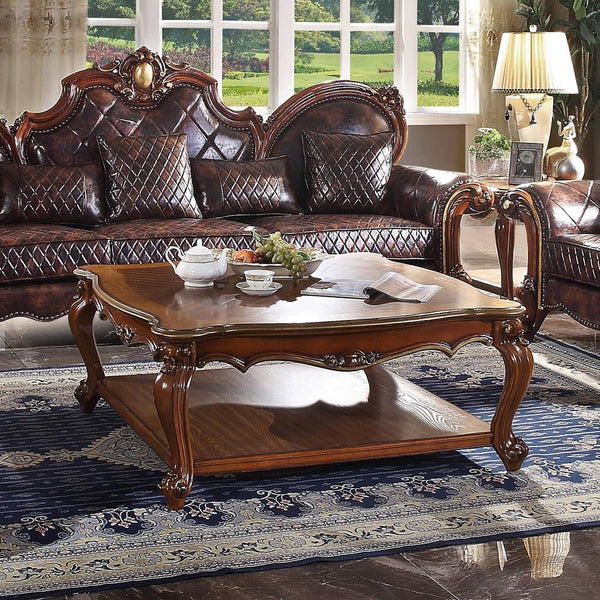 Acme Furniture Picardy 88220 Coffee Table - Vintage Cherry Oak IMAGE 1