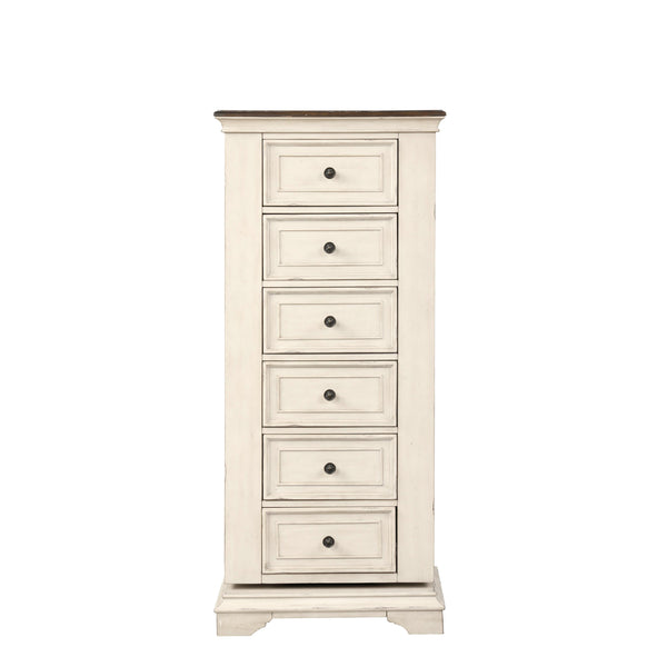 New Classic Furniture Anastasia B1731-079 Lingerie Swivel Chest w/Mirror - Antique White IMAGE 1