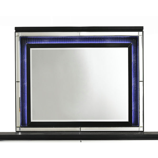 New Classic Furniture Valentino BA9698B-060 Lighted Mirror - Black IMAGE 1