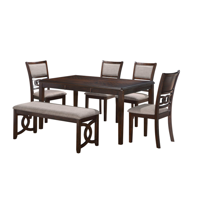 New Classic Furniture Gia D1701-160-CHY 60" Dining Table with Chairs - Cherry IMAGE 2