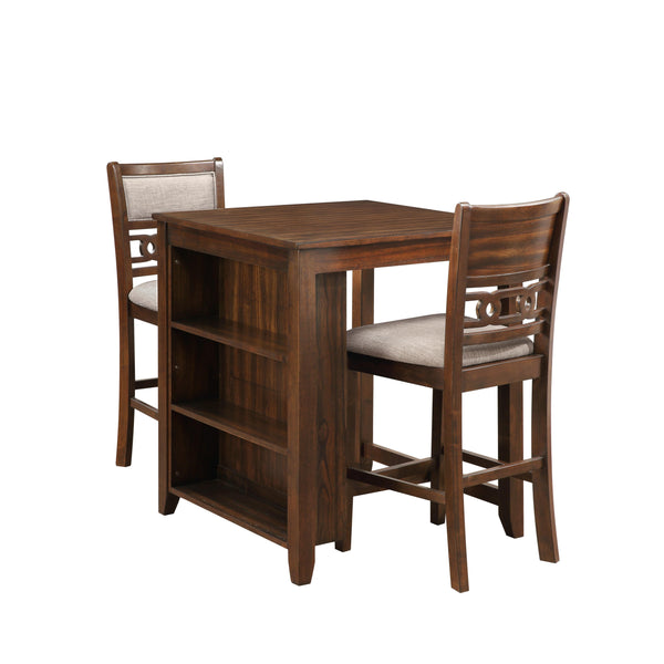 New Classic Furniture Gia D1701-32S-CHY 30" Counter Table W/2 Chairs & Stg Shelf - Cherry IMAGE 1