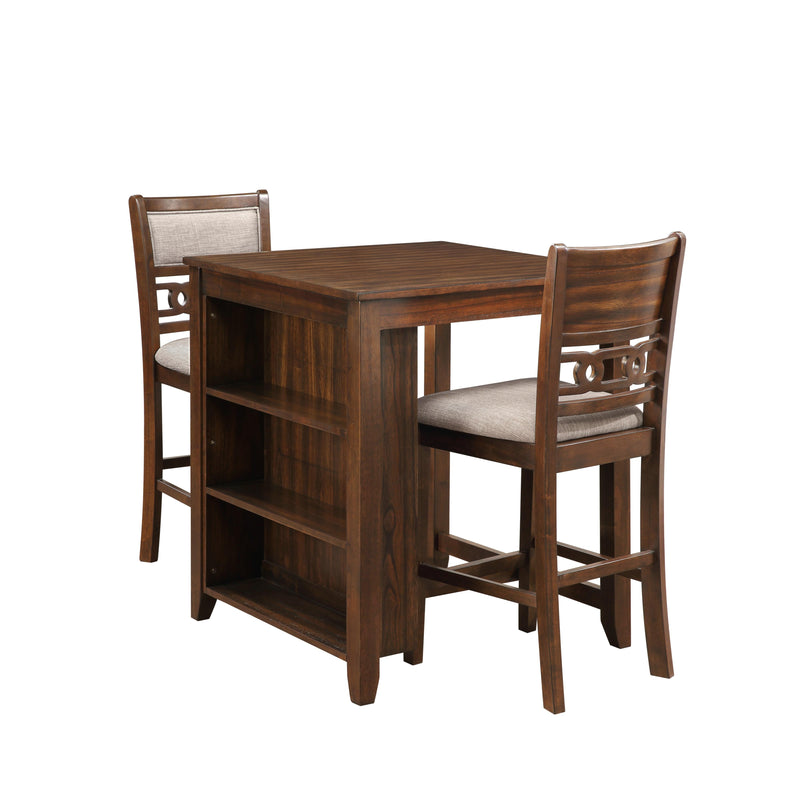 New Classic Furniture Gia D1701-32S-CHY 30" Counter Table W/2 Chairs & Stg Shelf - Cherry IMAGE 1