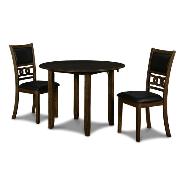 New Classic Furniture Gia D1701-40S-BRN 42" Dining Drop Leaf Table W/2 Chairs - Brown IMAGE 1
