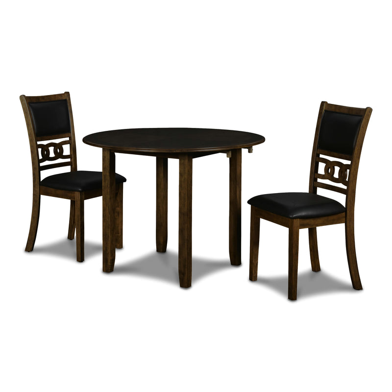 New Classic Furniture Gia D1701-40S-BRN 42" Dining Drop Leaf Table W/2 Chairs - Brown IMAGE 1
