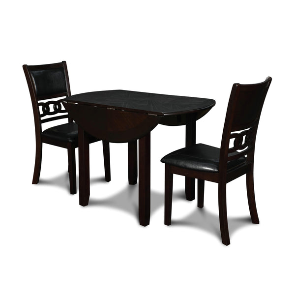 New Classic Furniture Gia D1701-40S-EBY 42" Dining Drop Leaf Table W/2 Chairs - Ebony IMAGE 1