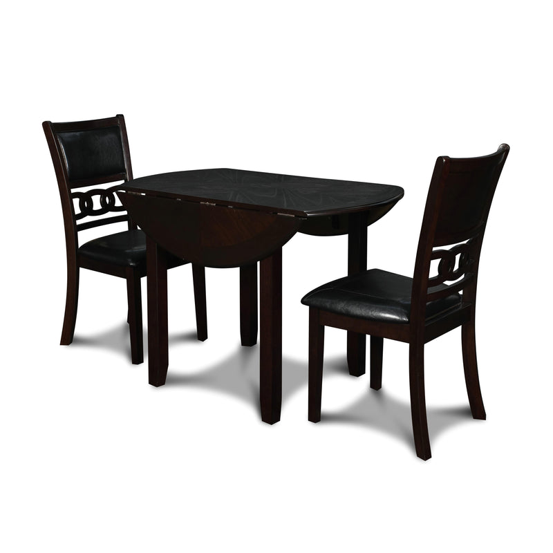 New Classic Furniture Gia D1701-40S-EBY 42" Dining Drop Leaf Table W/2 Chairs - Ebony IMAGE 1