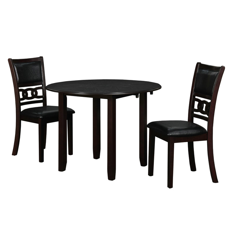 New Classic Furniture Gia D1701-40S-EBY 42" Dining Drop Leaf Table W/2 Chairs - Ebony IMAGE 2