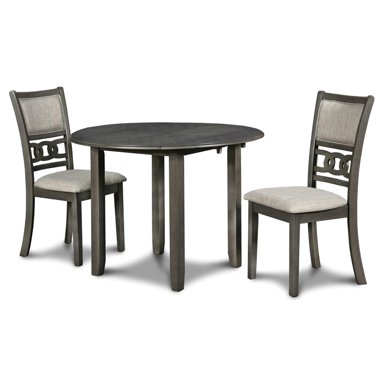 New Classic Furniture Gia D1701-40S-GRY 42" Dining Drop Leaf Table W/2 Chairs - Gray IMAGE 2