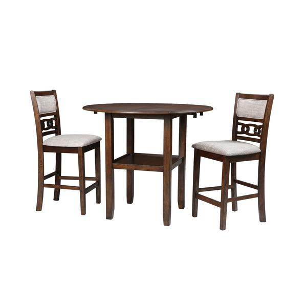 New Classic Furniture Gia D1701-42S-CHY 42" Counter Drop Leaf Table W/2 Chairs - Cherry IMAGE 1