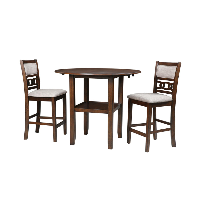 New Classic Furniture Gia D1701-42S-CHY 42" Counter Drop Leaf Table W/2 Chairs - Cherry IMAGE 1