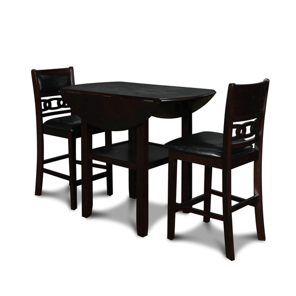 New Classic Furniture Gia D1701-42S-EBY 42" Counter Drop Leaf Table W/2 Chairs - Ebony IMAGE 1