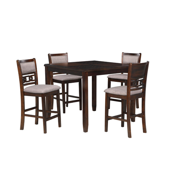New Classic Furniture Gia D1701-542-CHY 5 pc 42" Square Counter Table & 4 Chairs - Cherry IMAGE 1