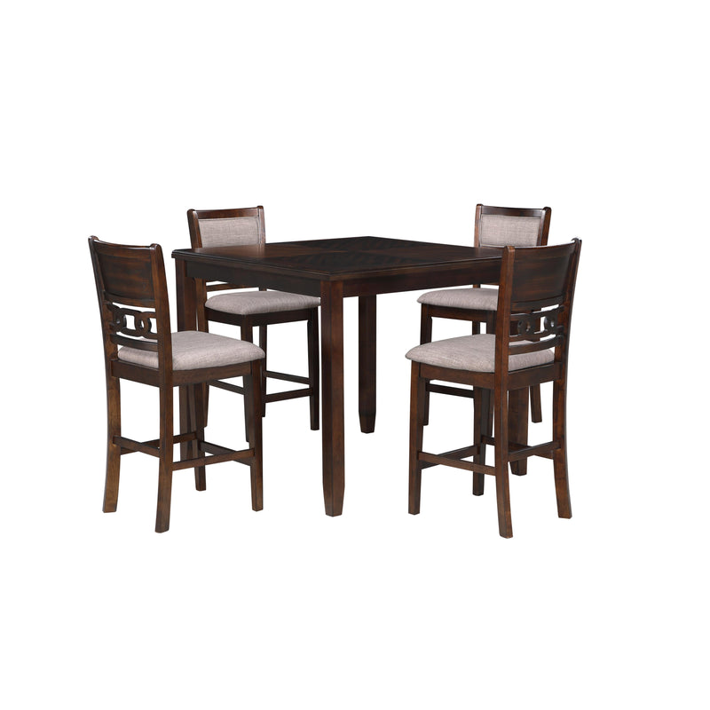 New Classic Furniture Gia D1701-542-CHY 5 pc 42" Square Counter Table & 4 Chairs - Cherry IMAGE 2