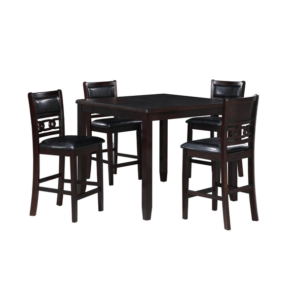 New Classic Furniture Gia D1701-542-EBY 5pc 42" Square Counter Table & 4 Chairs - Ebony IMAGE 1