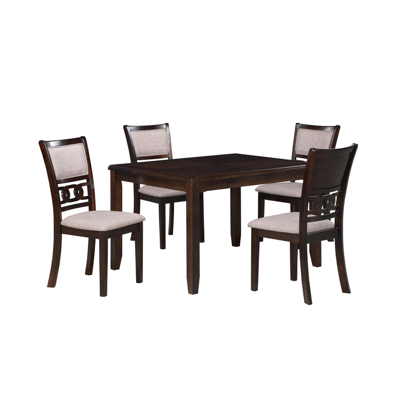 New Classic Furniture Gia D1701-548-CHY 5 pc 48" Rectangular Dining Table & 4 Chairs - Cherry IMAGE 1