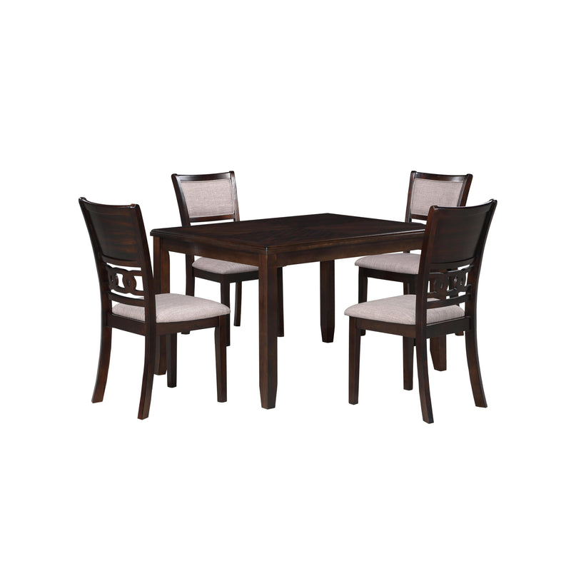New Classic Furniture Gia D1701-548-CHY 5 pc 48" Rectangular Dining Table & 4 Chairs - Cherry IMAGE 2