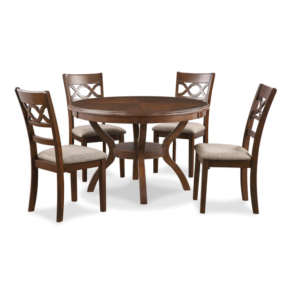 New Classic Furniture Cori D1719-50S-CHY 5 pc Round Dining Set - Cherry IMAGE 1
