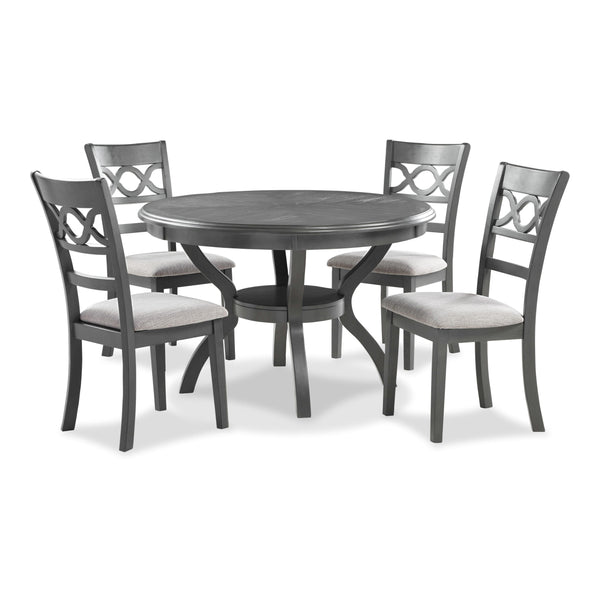 New Classic Furniture Cori D1719-50S-GRY 5 pc Round Dining Set - Gray IMAGE 1