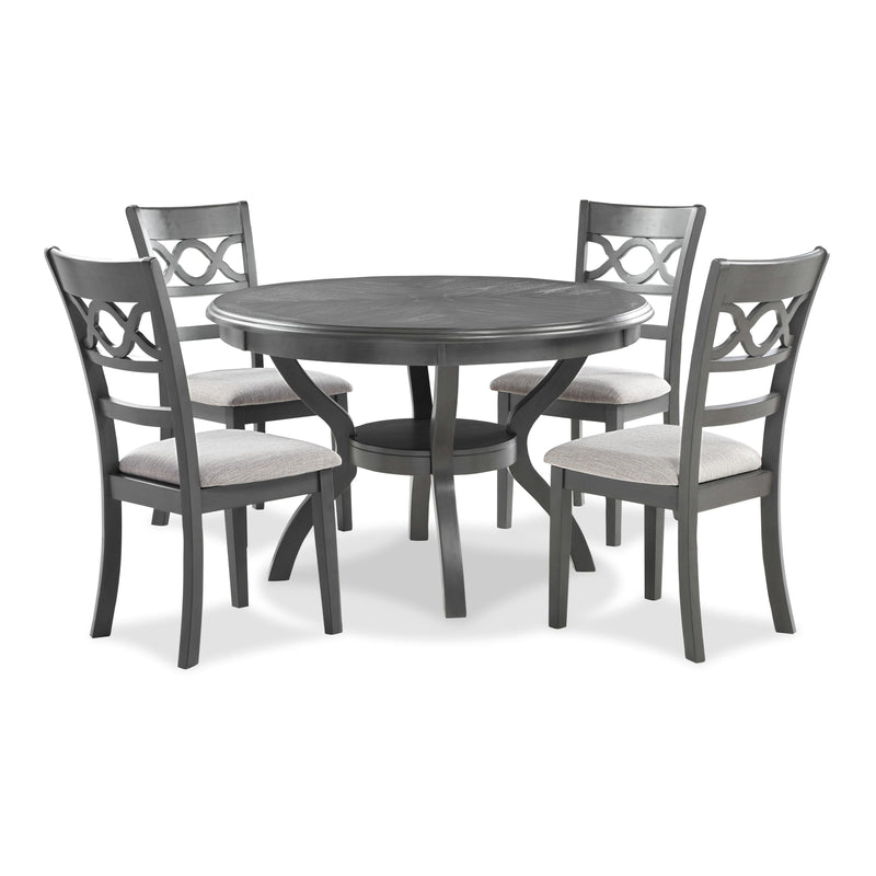 New Classic Furniture Cori D1719-50S-GRY 5 pc Round Dining Set - Gray IMAGE 2