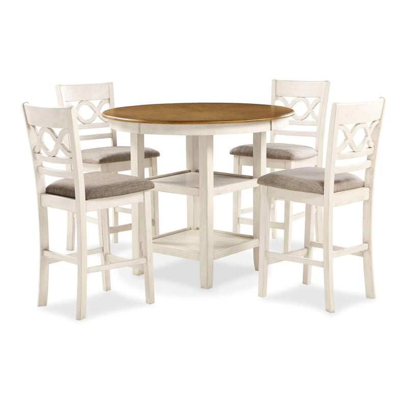 New Classic Furniture Cori D1719-52S-BSQ 5 pc Counter Dining Set - Bisque/Brown IMAGE 8