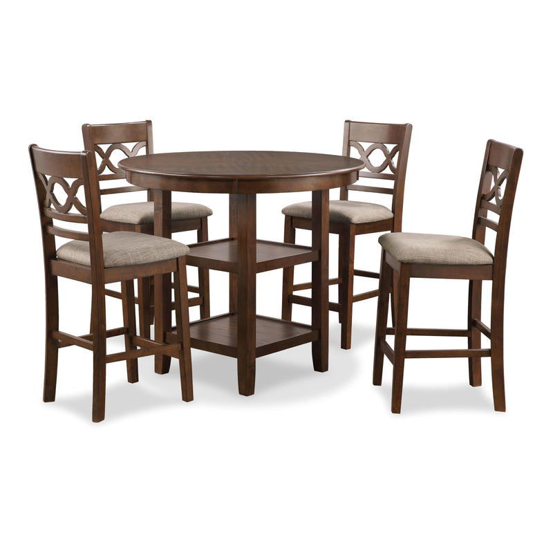 New Classic Furniture Cori D1719-52S-CHY 5 pc Counter Dining Set - Cherry IMAGE 1