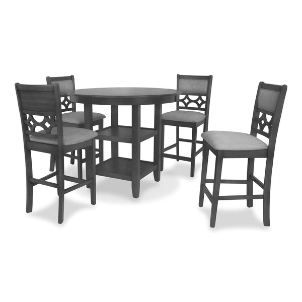 New Classic Furniture Mitchell D1763-52S-GRY 5 pc Counter Dining Set - Gray IMAGE 1