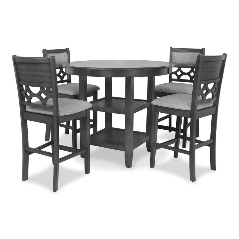 New Classic Furniture Mitchell D1763-52S-GRY 5 pc Counter Dining Set - Gray IMAGE 8