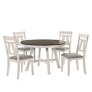 New Classic Furniture Maisie D1903-11 Round Table - White/Brown IMAGE 4
