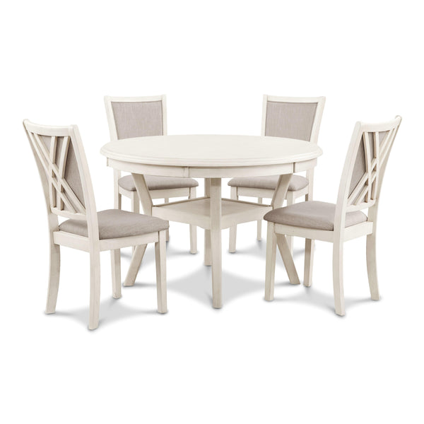 New Classic Furniture Amy D3651-50S-BSQ 5 pc Dining Set - 2 Tone Bisque IMAGE 1