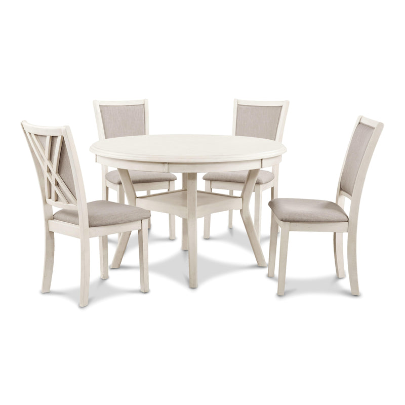 New Classic Furniture Amy D3651-50S-BSQ 5 pc Dining Set - 2 Tone Bisque IMAGE 2