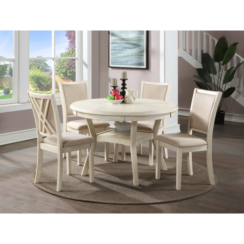 New Classic Furniture Amy D3651-50S-BSQ 5 pc Dining Set - 2 Tone Bisque IMAGE 9