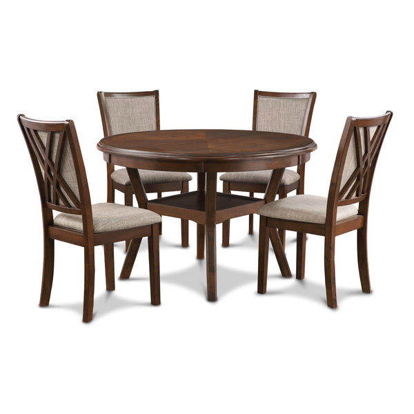 New Classic Furniture Amy D3651-50S-CHY 5 pc Dining Set - Cherry IMAGE 1