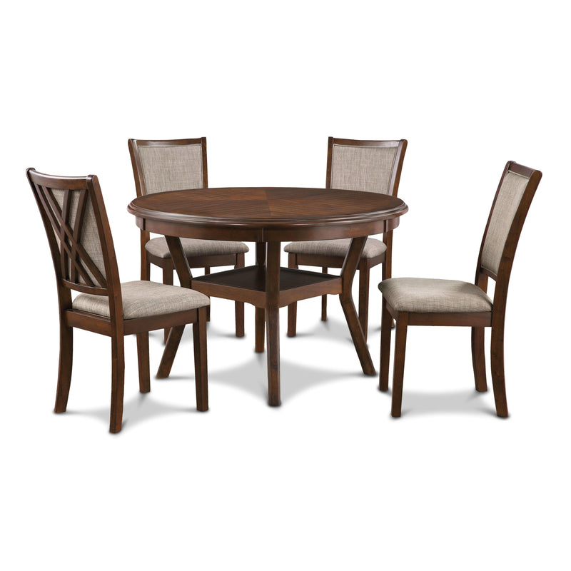New Classic Furniture Amy D3651-50S-CHY 5 pc Dining Set - Cherry IMAGE 2