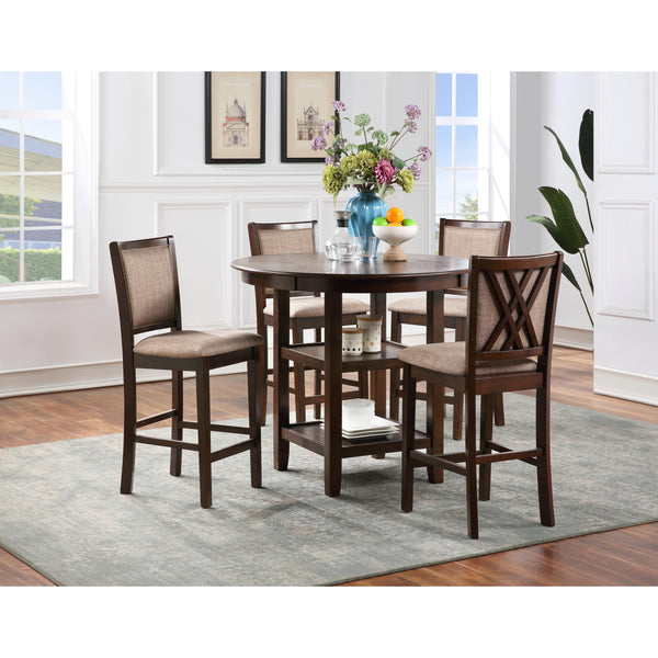 New Classic Furniture Amy D3651-52S-CHY 5 pc Counter Dining Set - Cherry IMAGE 1