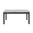 New Classic Furniture Celeste D400-10 64" Dining Table - Espresso/Faux Marble IMAGE 1