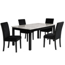 New Classic Furniture Celeste D400-10 64" Dining Table - Espresso/Faux Marble IMAGE 7