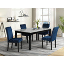 New Classic Furniture Celeste D400-10 64" Dining Table - Espresso/Faux Marble IMAGE 8