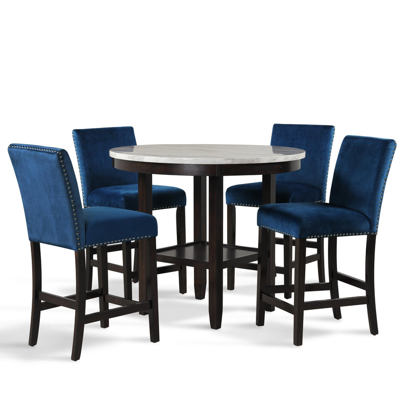 New Classic Furniture Celeste D400-22-BLU Counter Height Chair - Blue IMAGE 6