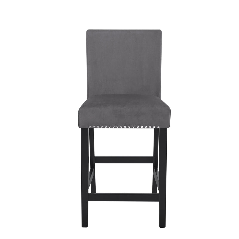 New Classic Furniture Celeste D400-22-GRY Counter Height Chair - Gray IMAGE 1