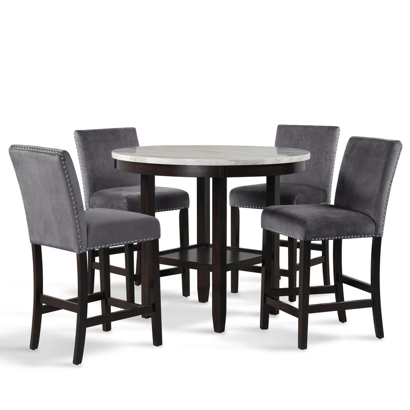 New Classic Furniture Celeste D400-22-GRY Counter Height Chair - Gray IMAGE 7